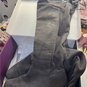 Dark Gray Over-the-Knee Boots